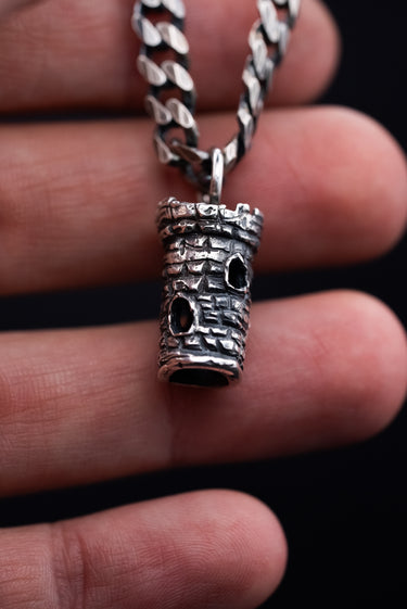 castle pendant, medieval pendant, fantasy pendant