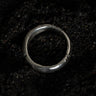 silver worn medieval band ring