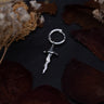 mini sword earring hoop medieval