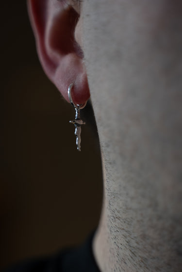 mini sword earring hoop medieval
